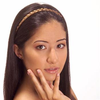 FASCIA CAPELLI IN FIBRA CON TRECCIA BIONDA/ CASTANA - Gistyle - Foto 6