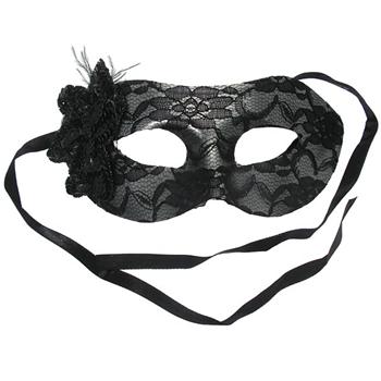 Maschera Farfalla In Pizzo Nero - Mascherina Sexy Con Laccetto In Raso, Misura Unica - Foto 7