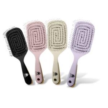 Pet Teezer, spazzola districante e per la toelettatura del cane, colore blu marino e arancione